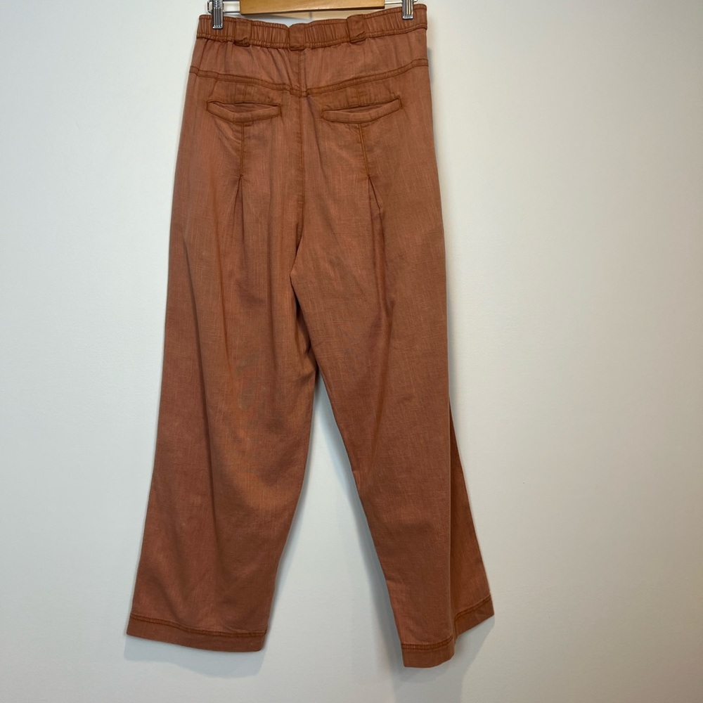 NWT Free People Linen Trouser Cinnamon Brulee SZ 2 - Picture 9 of 12